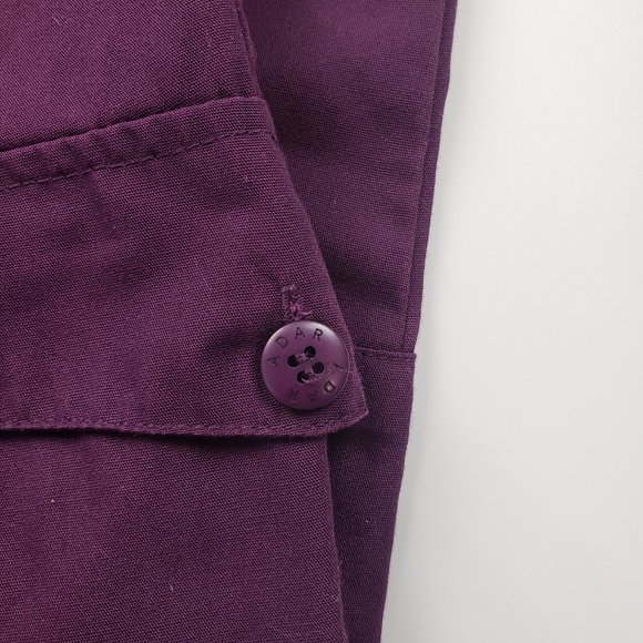 Grey's Anatomy White Floral Scrub Top Purple Cargo Scrub Pants Set Size Small - Picture 15 of 16